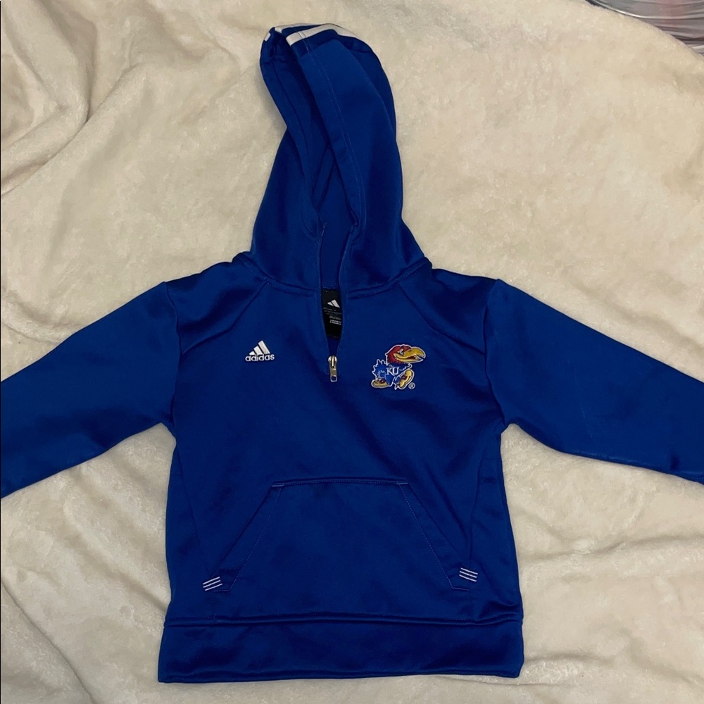 KU Adidas Kids Royal Blue Hoodie